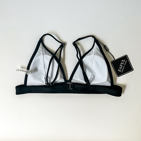 Zaful Padded Triangle Bikini Top Black - Picture 2 of 4
